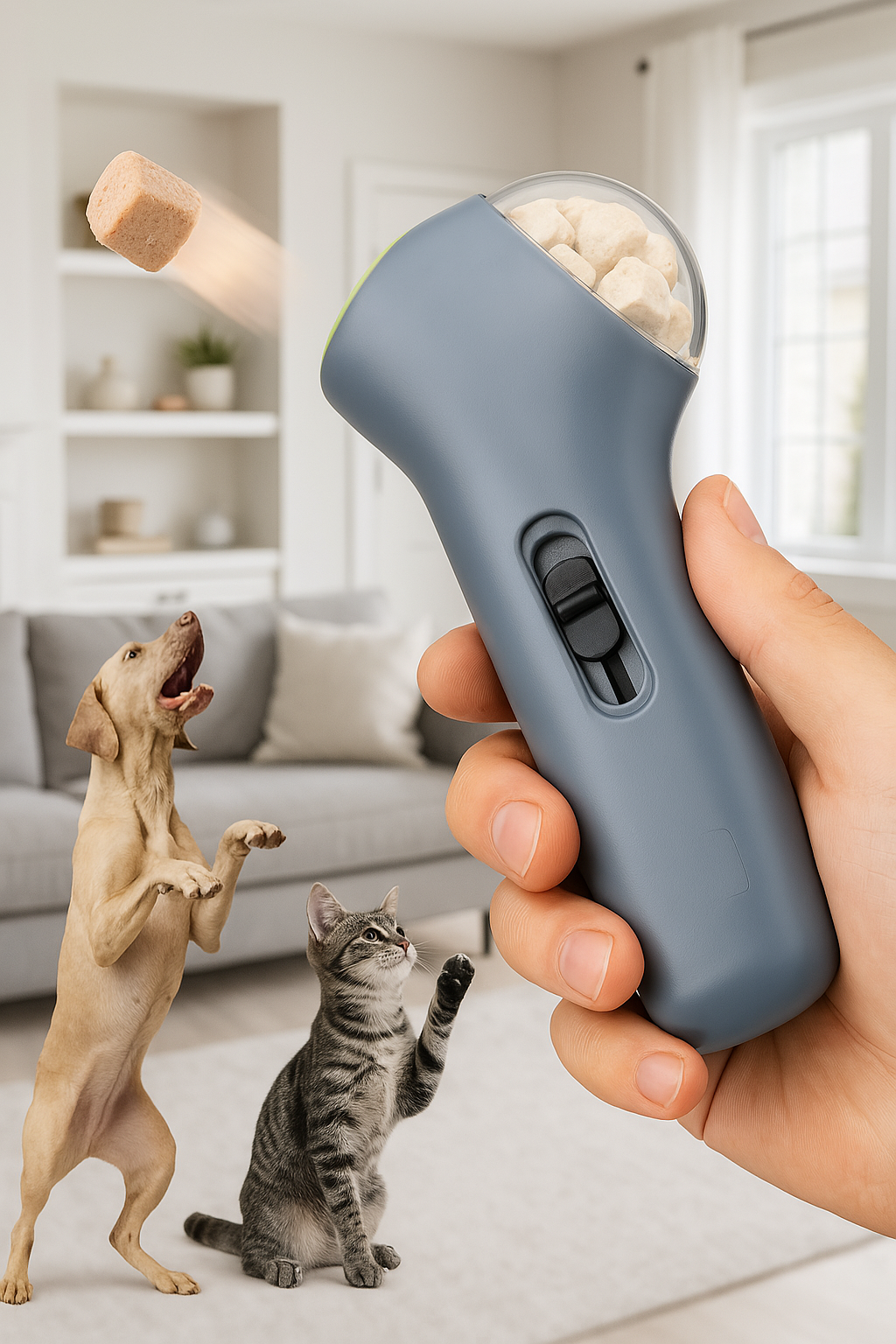 Juguete lanzador de comida