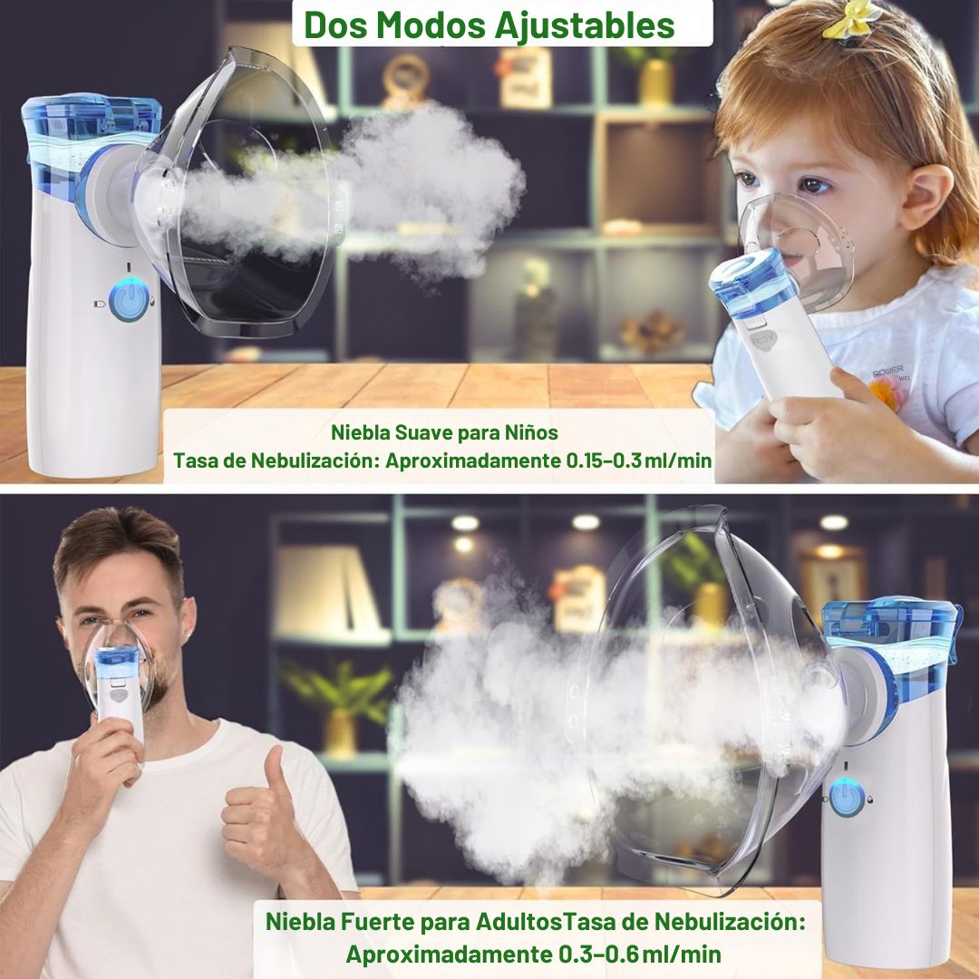 NEBULIZADOR RECARGABLE 2 EN 1 – RESPIRO Y DUERMO TRANQUILO