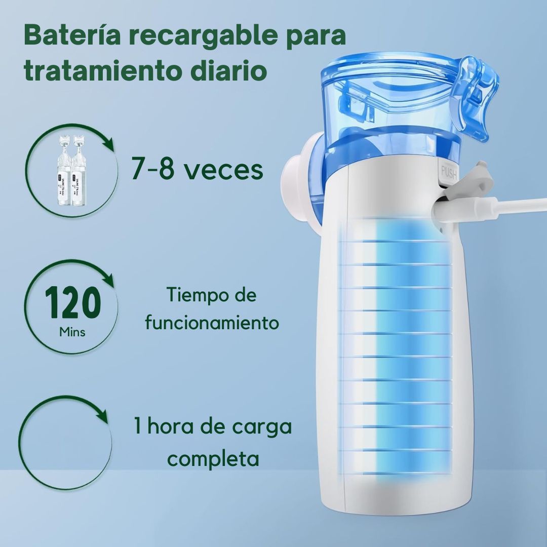 NEBULIZADOR RECARGABLE 2 EN 1 – RESPIRO Y DUERMO TRANQUILO