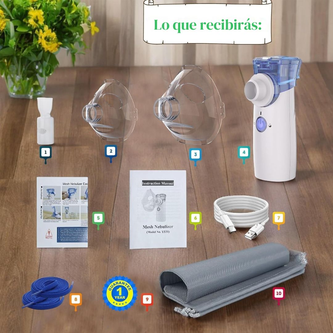 NEBULIZADOR RECARGABLE 2 EN 1 – RESPIRO Y DUERMO TRANQUILO