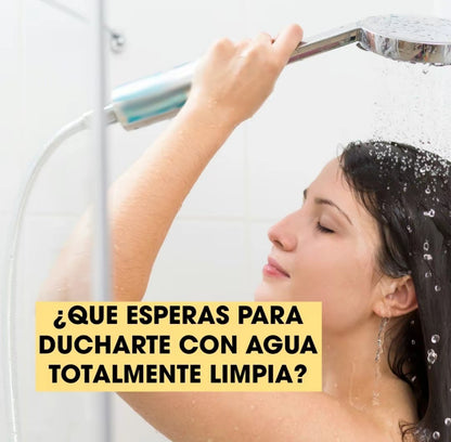 FILTRO DE DUCHA 18 NIVELES + REPUESTO GRATIS – 6 MESES DE GARANTIA