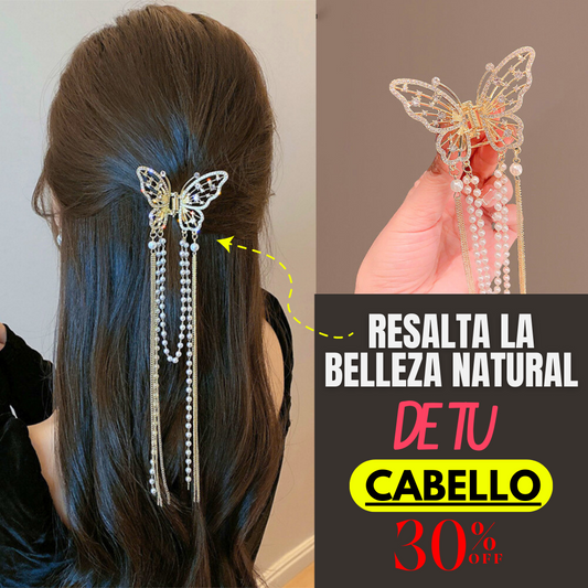 Pinza de Pelo de Moda con Mariposa