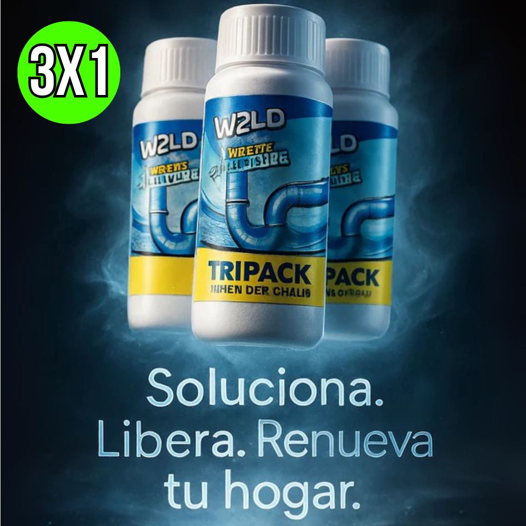 TRIPACK POLVO DESTAPACAÑOS – DESTAPA Y LIMPIA EN MINUTOS