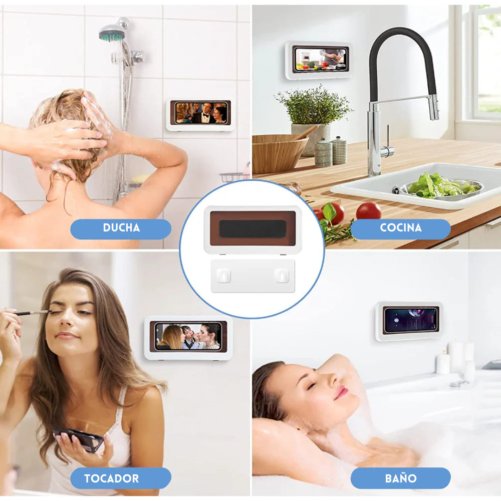 TU CELULAR SIEMPRE A MANO EN LA DUCHA