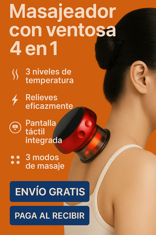 MASAJEADOR INTELIGENTE DE VENTOSA 4 EN 1 – SPA EN CASA + ENVÍO GRATIS
