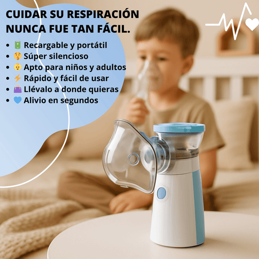 NEBULIZADOR RECARGABLE 2 EN 1 – RESPIRO Y DUERMO TRANQUILO