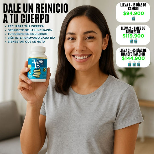 CLEAN15™ – LIMPIEZA ESTOMACAL COMPLETA EN SOLO 15 DÍAS