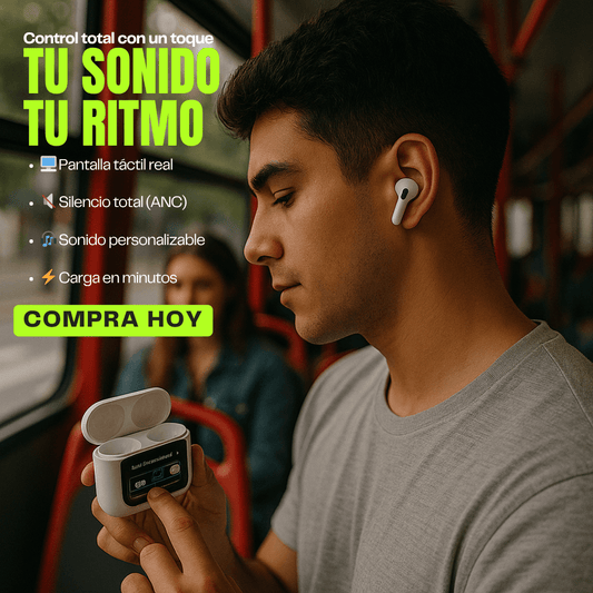 TWS V8: SONIDO PRO Y PANTALLA CON FUNCIONES SMART