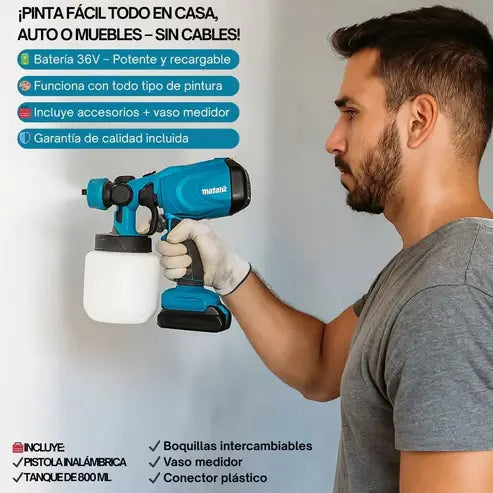 PISTOLA DE PINTURA 36V – ACABADO PRO