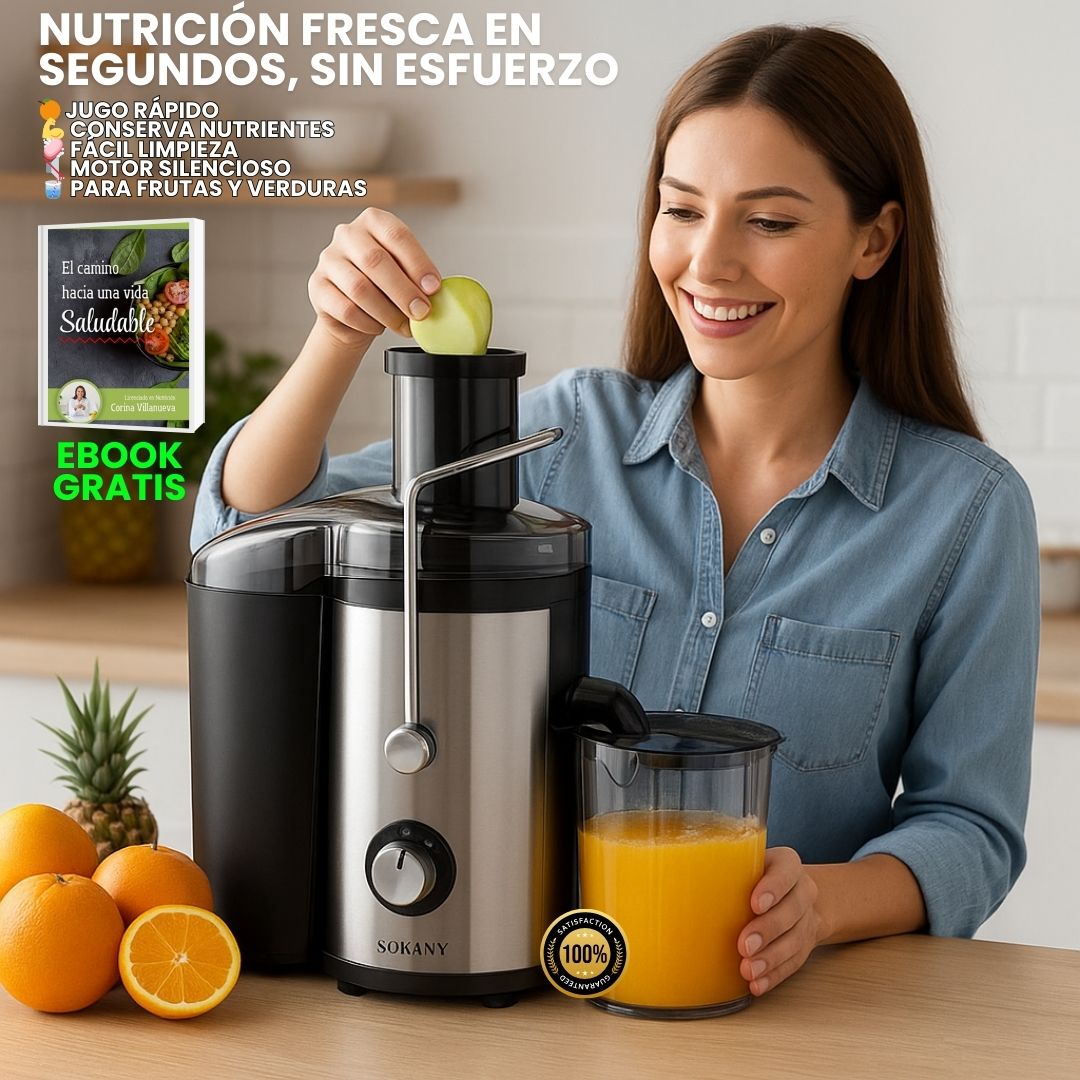 EXTRACTOR DE JUGOS AUTOMÁTICO: NUTRICIÓN EN SEGUNDOS