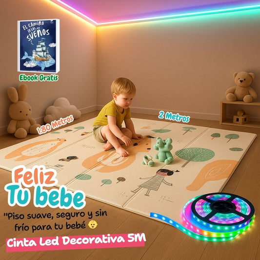 TAPETE DIDÁCTICO PLEGABLE 🦁 | DIVERSIÓN Y SEGURIDAD PARA TU BEBÉ