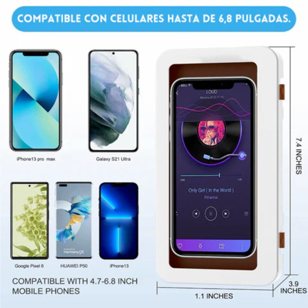 TU CELULAR SIEMPRE A MANO EN LA DUCHA