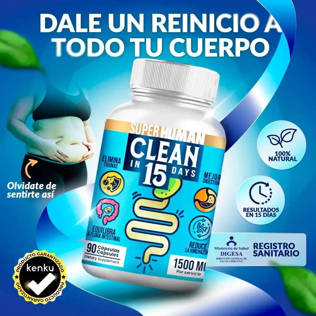 CLEAN15™ – LIMPIEZA ESTOMACAL COMPLETA EN SOLO 15 DÍAS