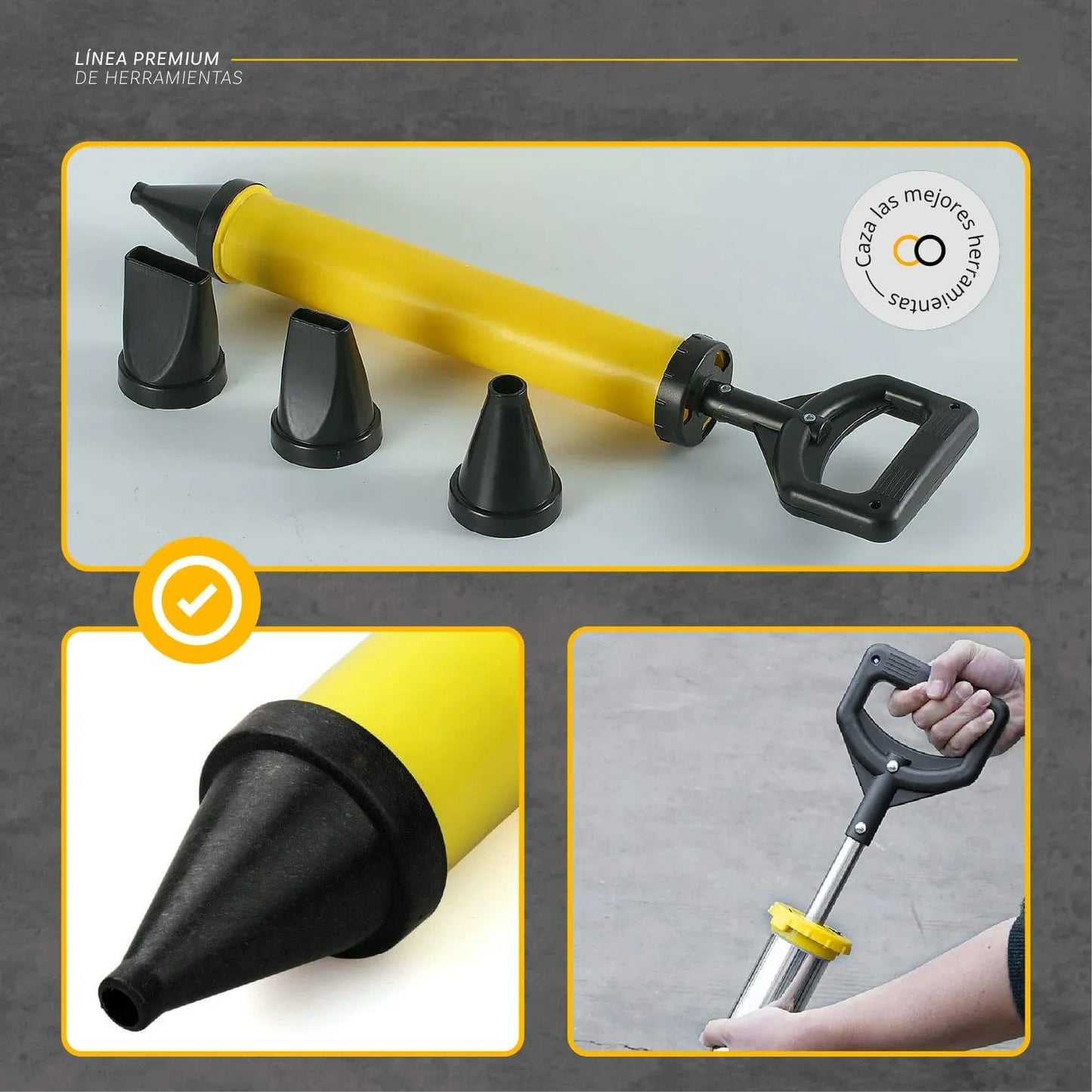 PISTOLA APLICADORA DE MORTERO — APLICA CEMENTO FÁCIL, RÁPIDO Y SIN REGUERO